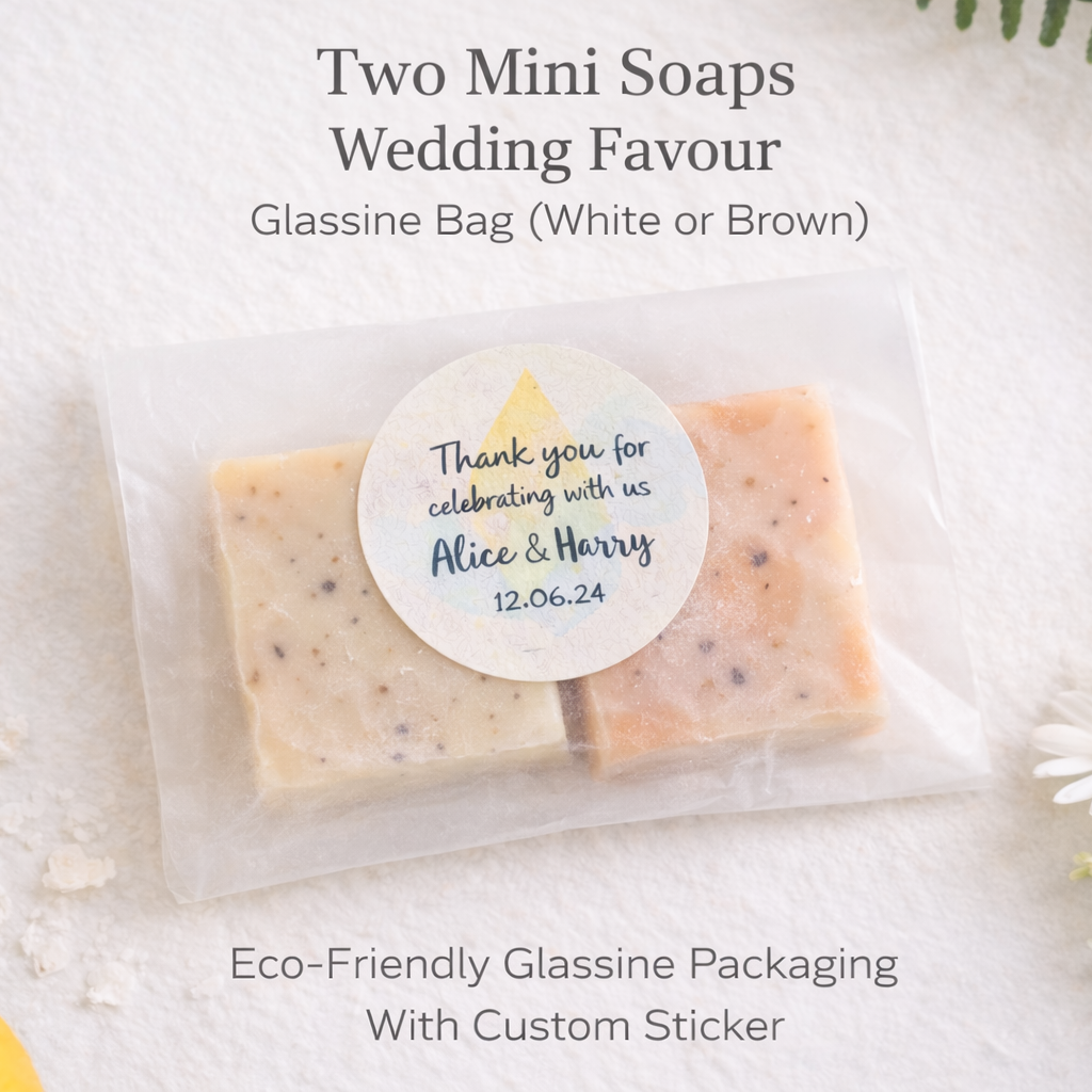 🌿 Two Mini Soap Wedding Favours- Gift Set (25 sets)