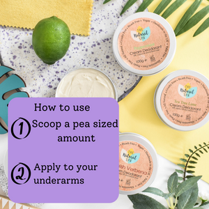 Tea Tree Lime Cream deodorant balm - naturally bicarb and aluminium free