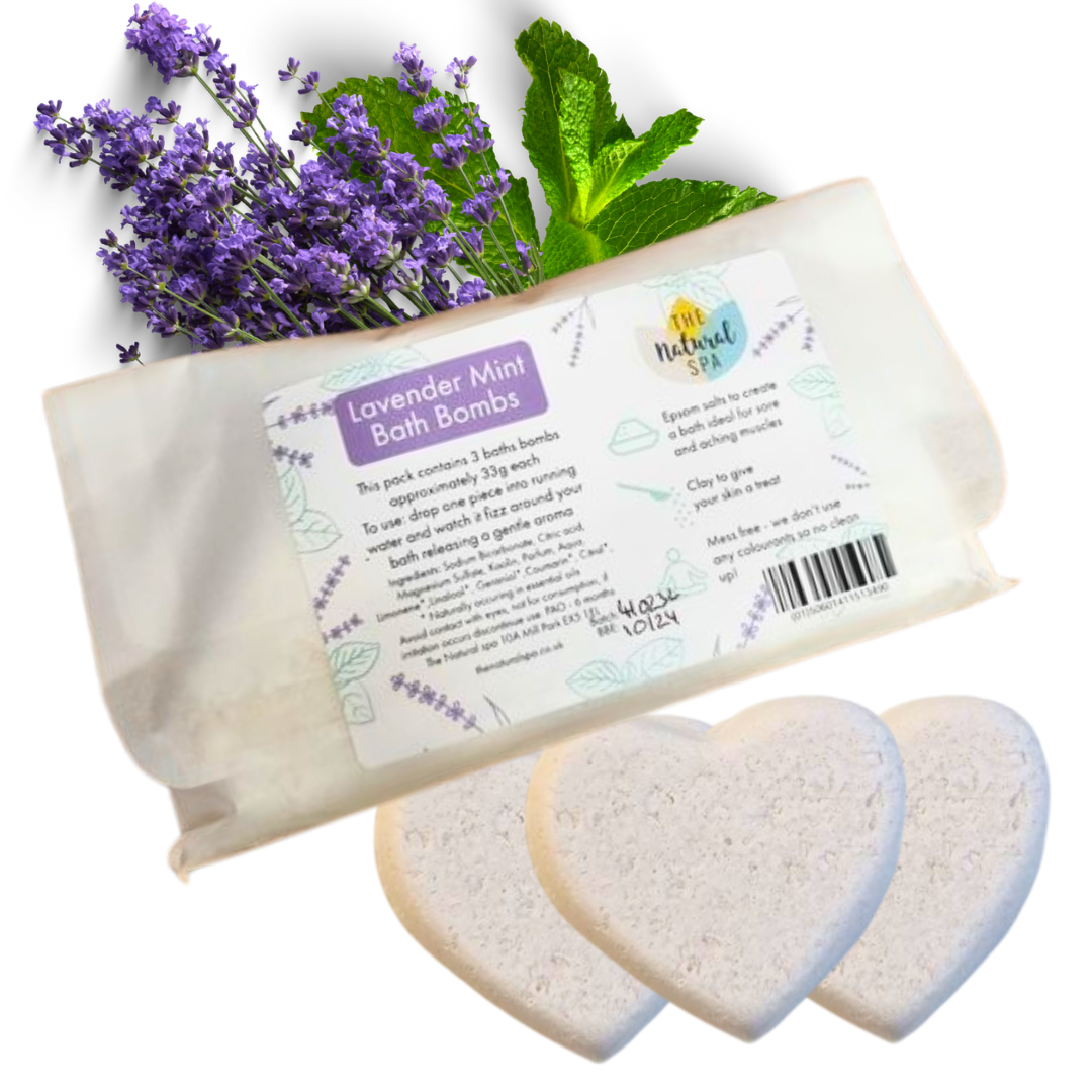 Bombas de baño de aromaterapia de lavanda y menta