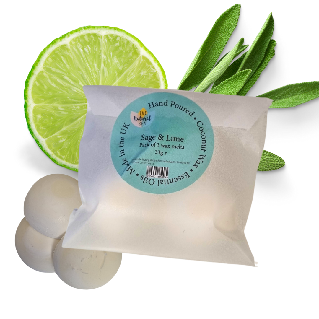Sage & Lime Coconut Wax melts - Pack of 3
