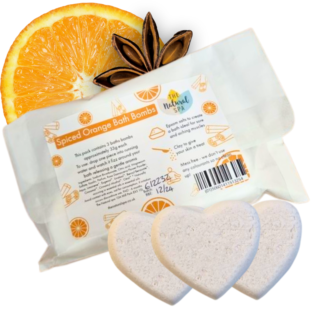 Bombas de baño de aromaterapia de naranja especiada