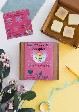 Floral Mini conditioner Sampler - gift set with 4 mini conditioner bars
