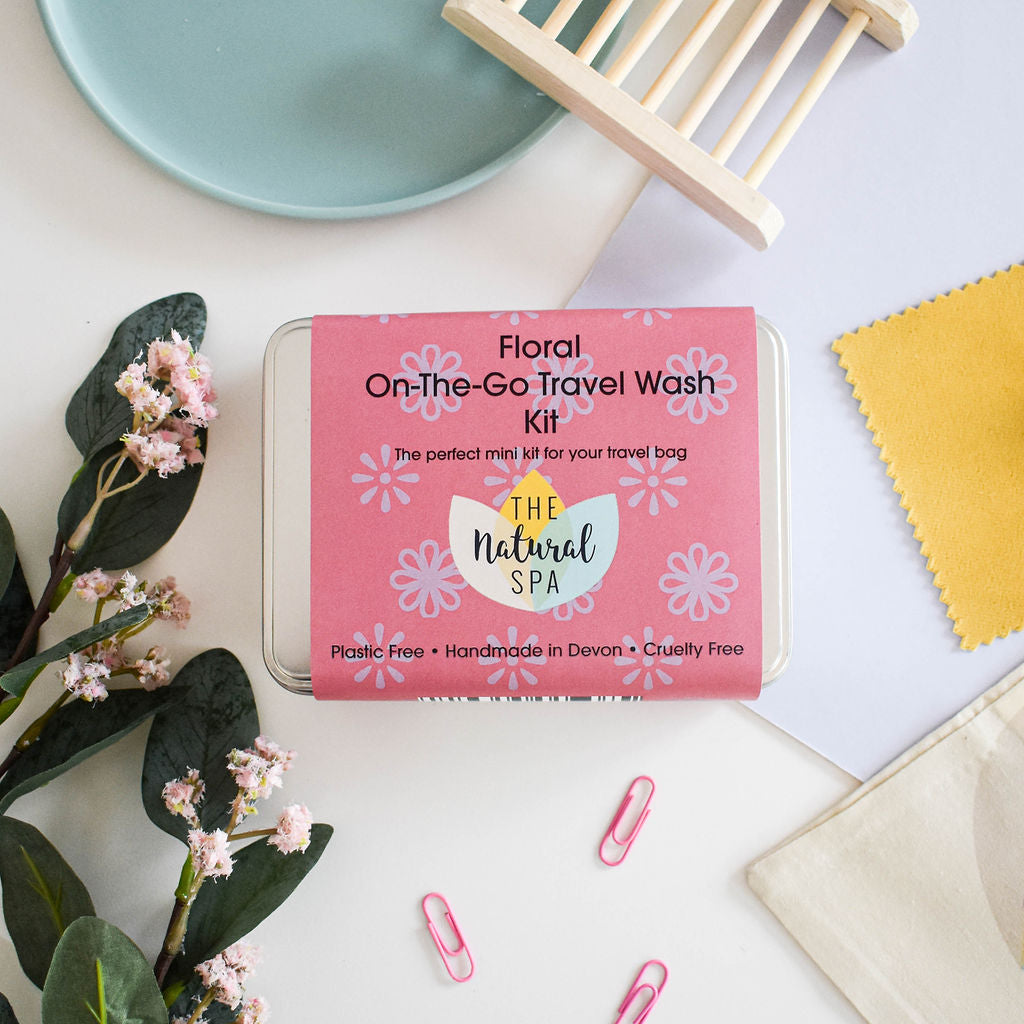 Floral Mini "on the go" Travel Wash kit