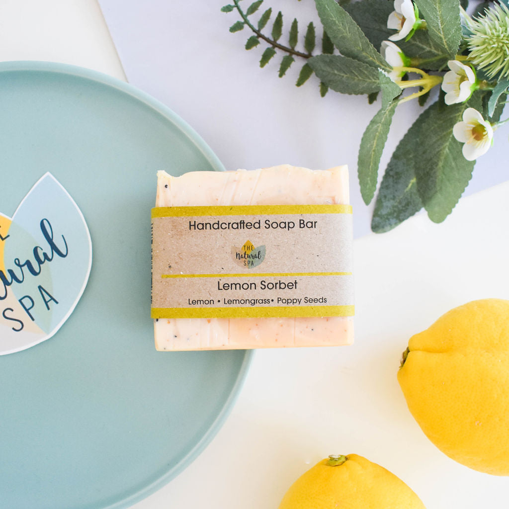 Lemon Sorbet Soap Bar - Lemon, lemongrass and Poppy seeds - 3 different styles