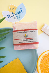 Citrus Blossom Cold Process Soap - Lemongrass Orange and Palmarosa - 3 different styles