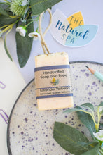 Load image into Gallery viewer, Lavender Verbena Soap on a Rope - 100g
