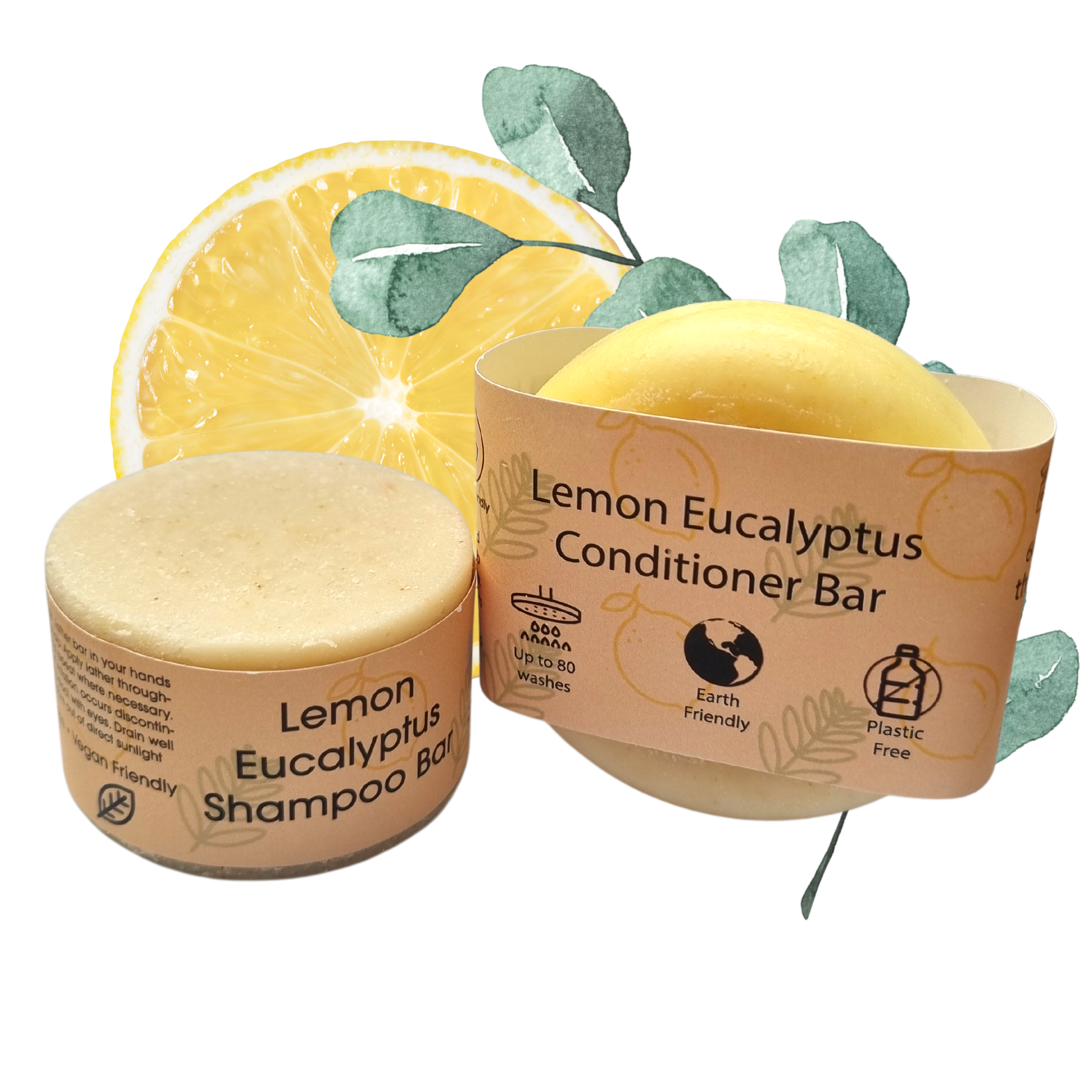Lemon Eucalyptus Shampoo and Conditioner Bar set