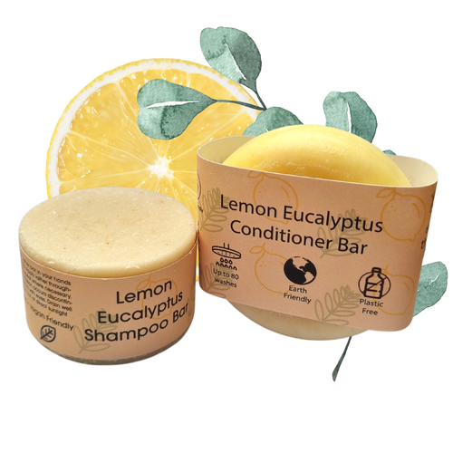 Lemon Eucalyptus Shampoo and Conditioner Bar set